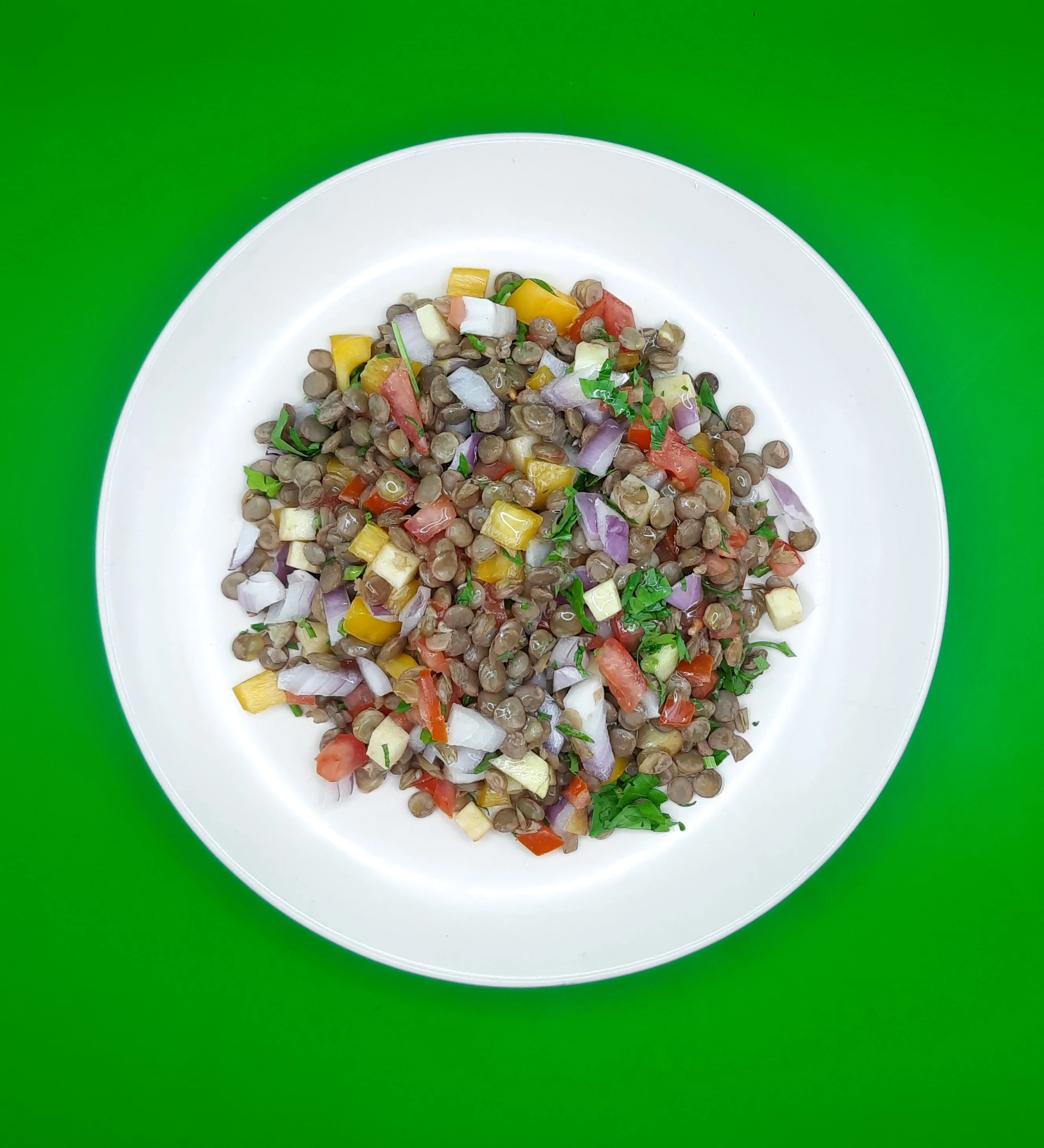 Mediterranean lentil salad
