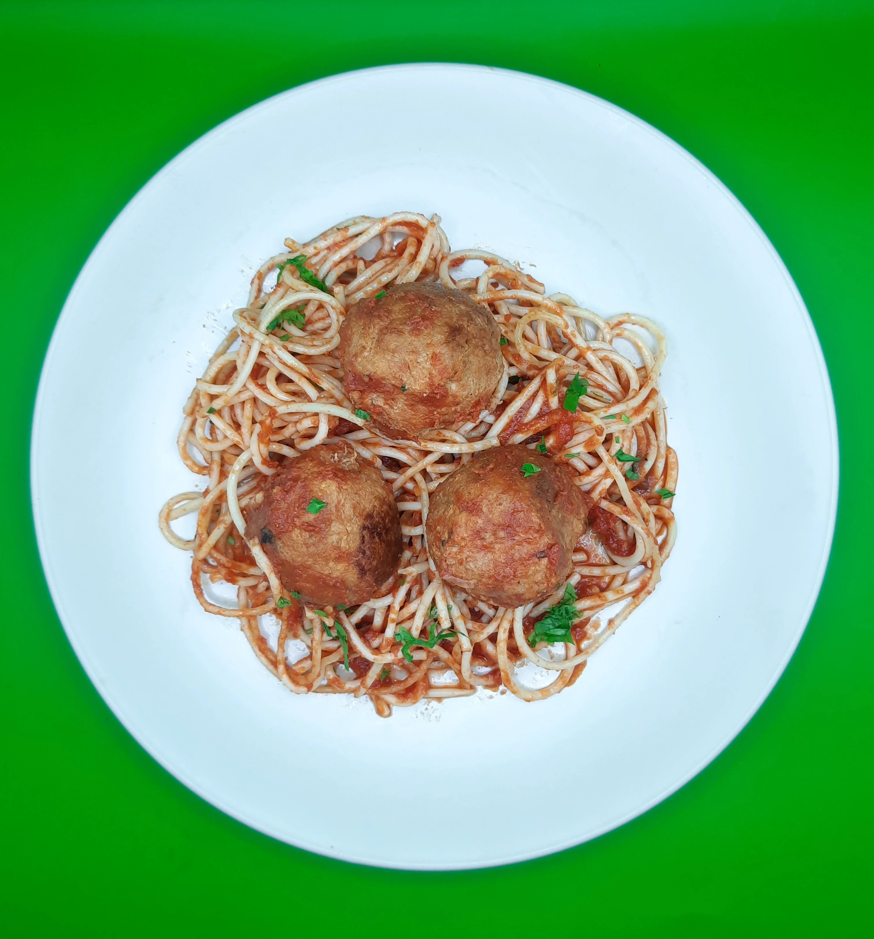 Spaghetti tuna balls